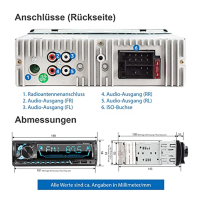 XOMAX XM-R282 FM RDS Bluetooth Hands- USB SD MP3 ID3 2nd USB Port with Charging Function AUX-IN 1 DIN